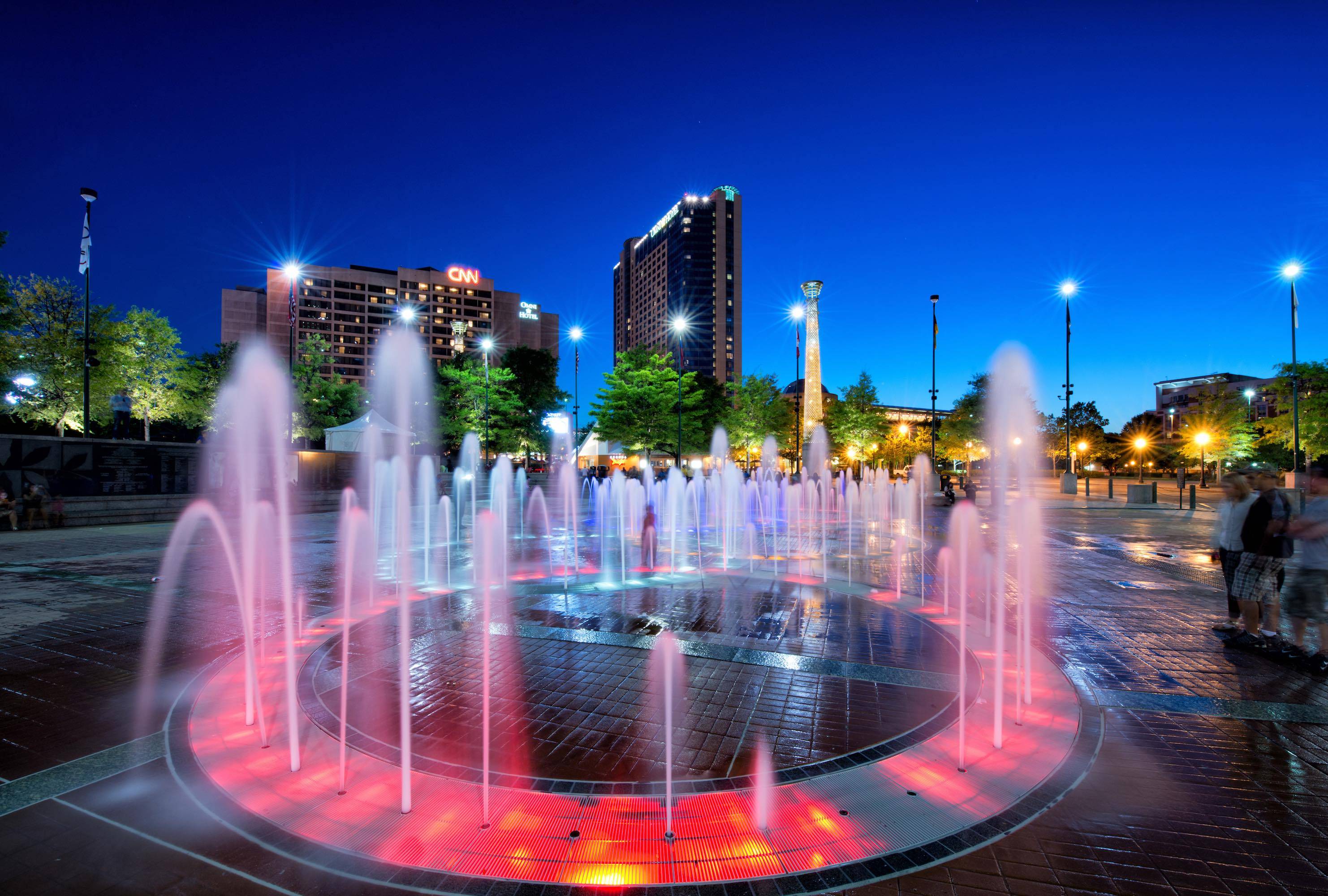 Atlanta Centennial Olympic Park Fountain Dusk