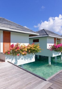 7 nights in a water villa at the Sun Island Resort & Spa with an upgrade to Full Board!