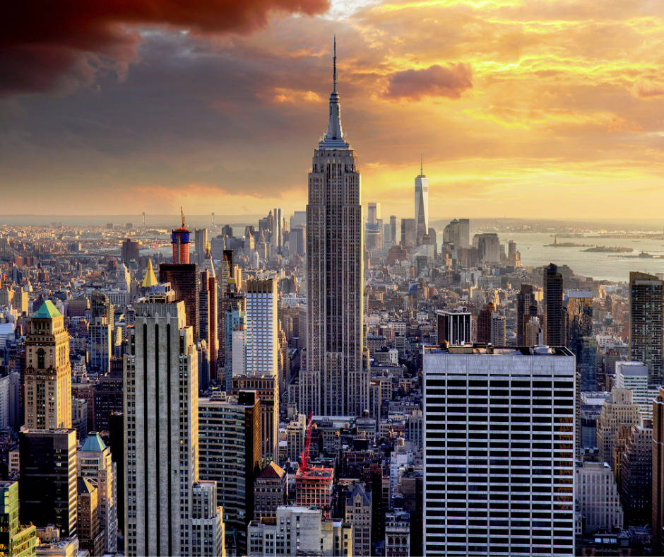 New York Skyline at sunset