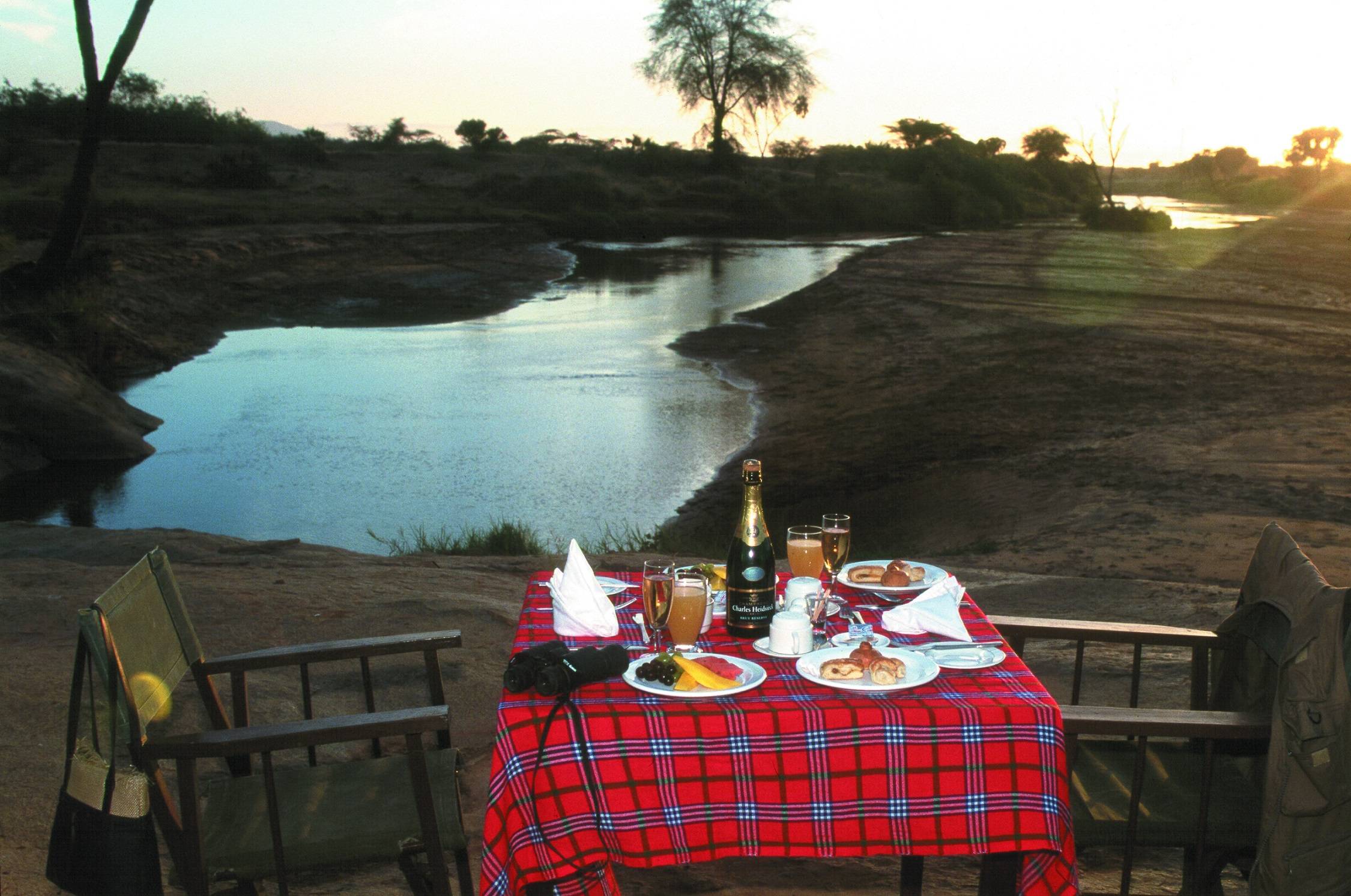 Sarova Shaba Game Lodge - Optional dining by the river