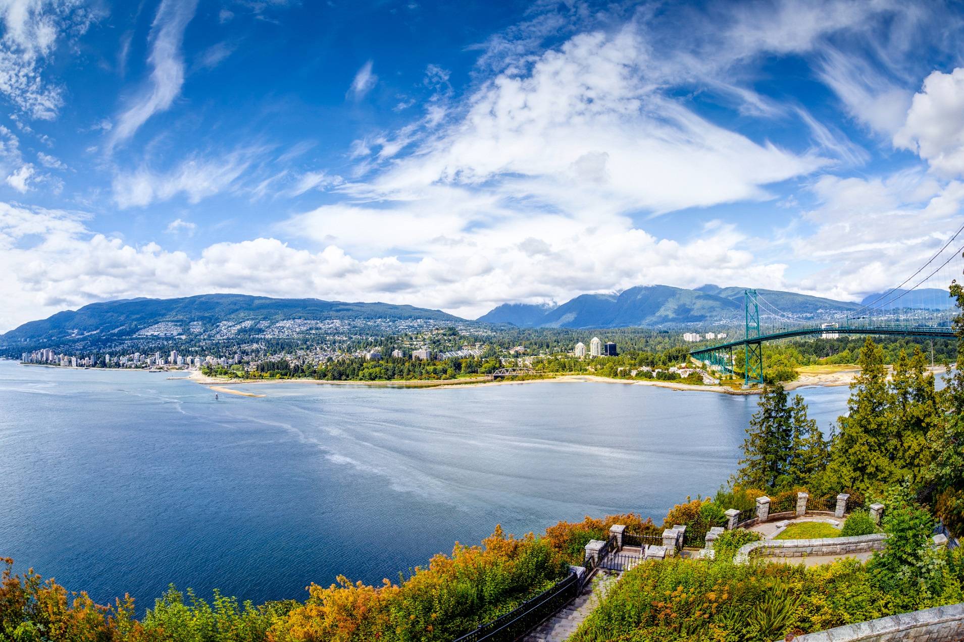 Vanouver Skyline at Prospect Point in Stanley Park, Canada